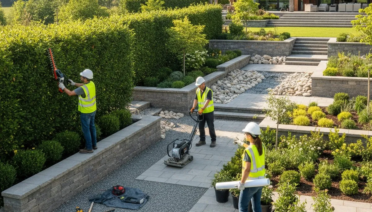 Tree service crew providing landscape design in Overland Park, KS