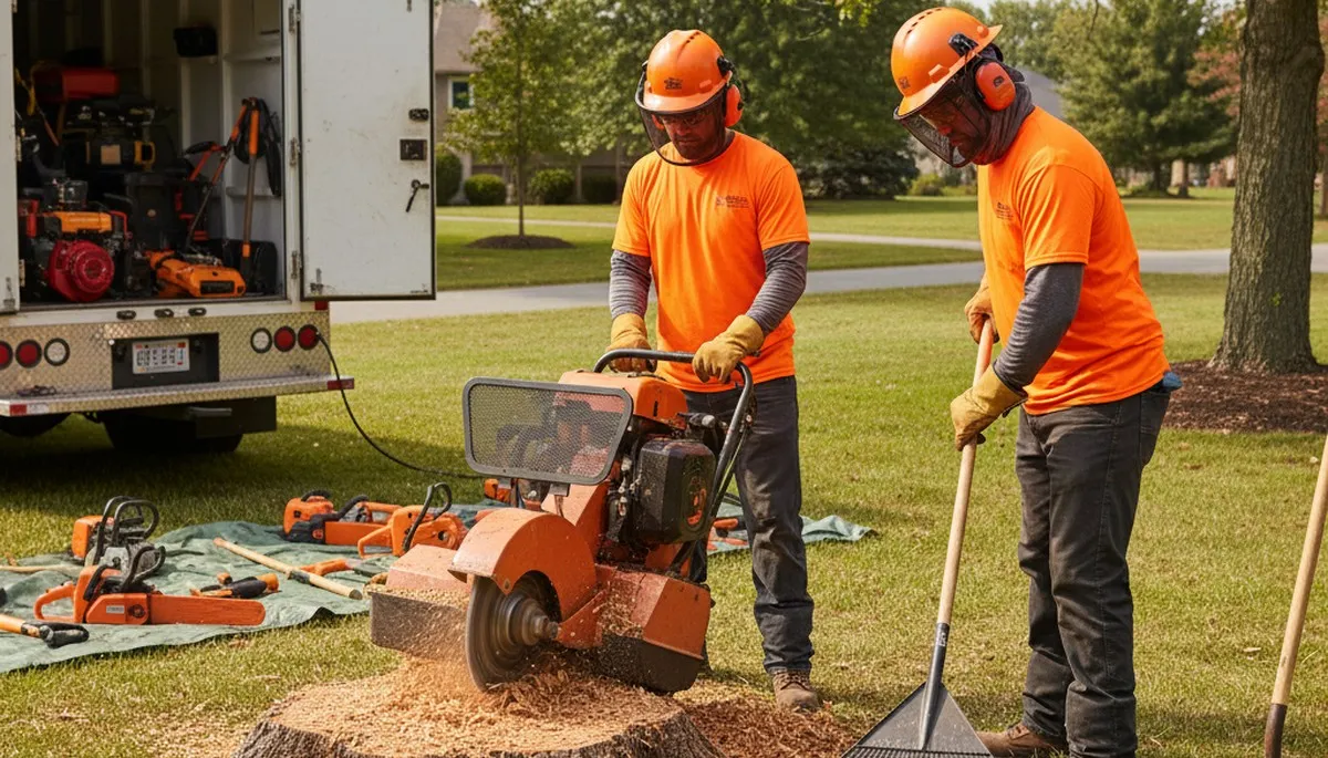 Stump removal service in Overland Park, KS with safe, thorough yard cleanup